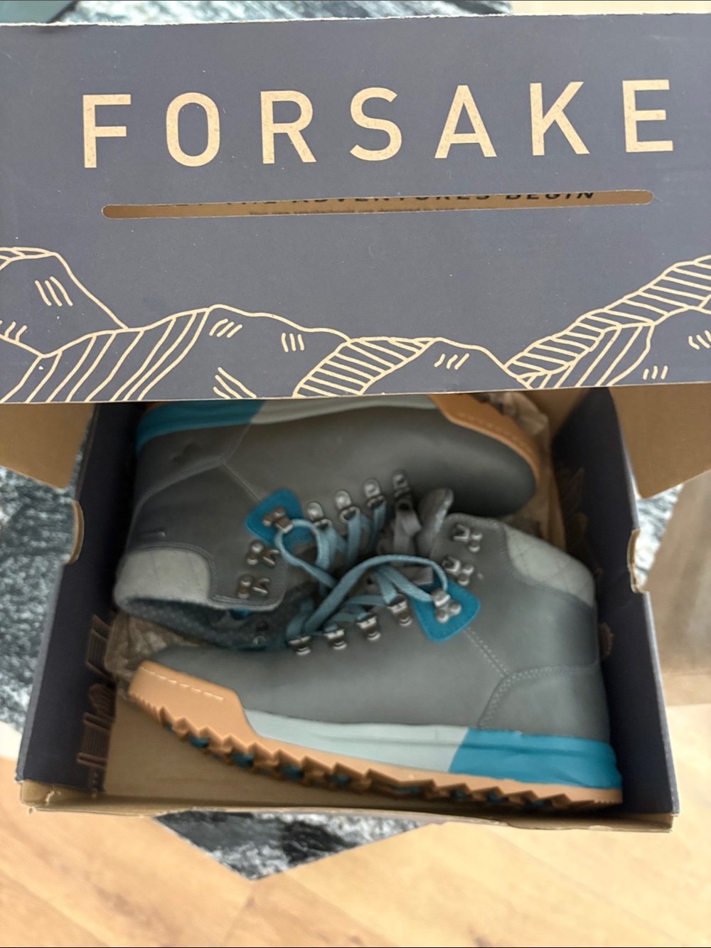 Forsake women Gray and Teal Hiking Boots